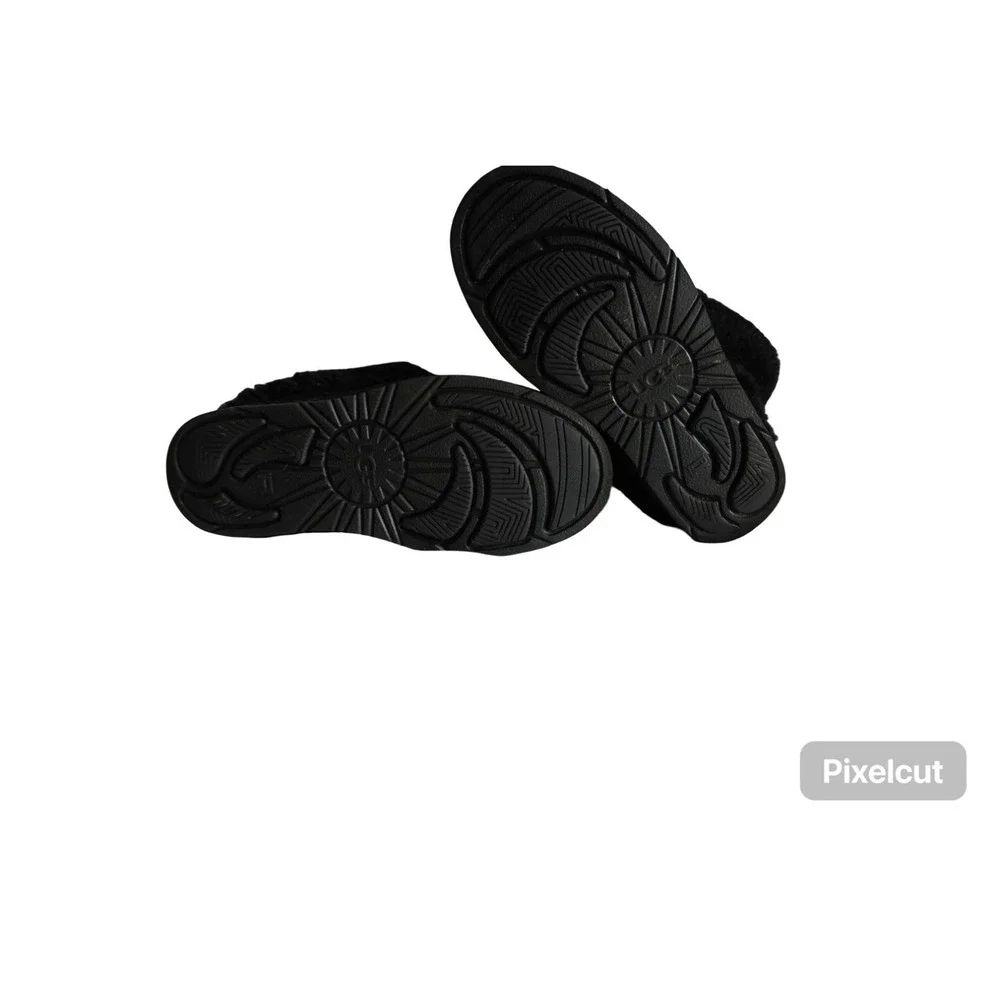 UGG Patten 1006794 Women's Snow Boots 7 Black Suede Sheepskin Pull On Boots